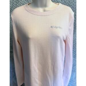 Banana Republic All that Glitters Sweater Pink Blush SIZE S Merino Wool Coquette